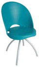 Cadeira Gogo base raio epxi cinza verde gua